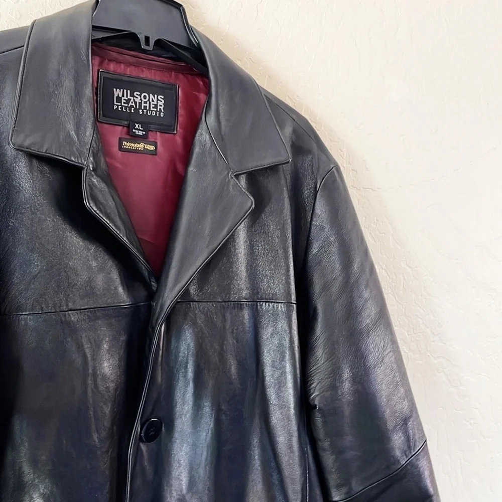 Wilson’s Leather‎ Pelle Studio Thinsulate Soft Leather Black Jacket